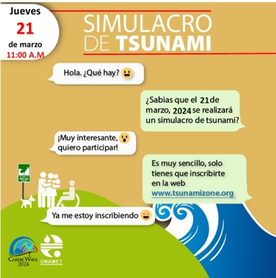 ONAMET y COE  realizaran simulacro de Tsunami